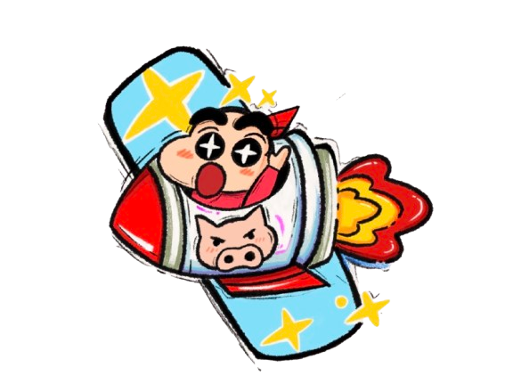 Funny Anime Boy Riding Rocket Ship Herbal Temporary Tattoo For Cartoon Lovers